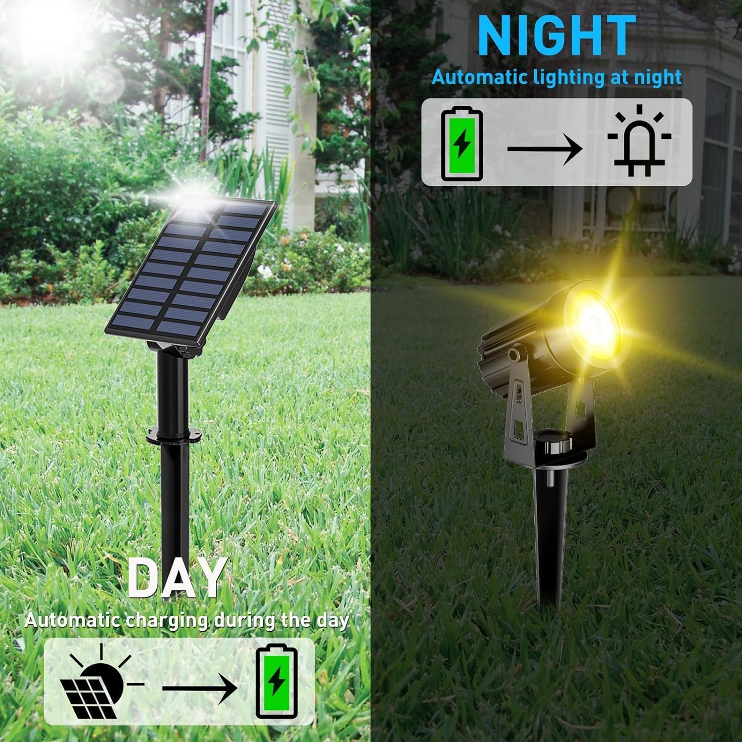 Thumbnail 1 de T-SUN Solar Gartenleuchte als Set (2 Stück) – IP65 Solarlampen mit Warmweiß 3000K