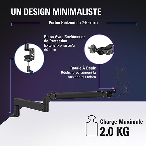 Detalle de Elgato Wave Mic Arm Low Profile – Perche de micro