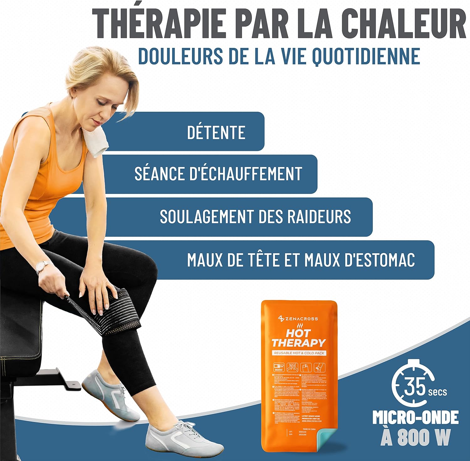 Detalle 1 de Poche de glace gel 2 pièces 🩹