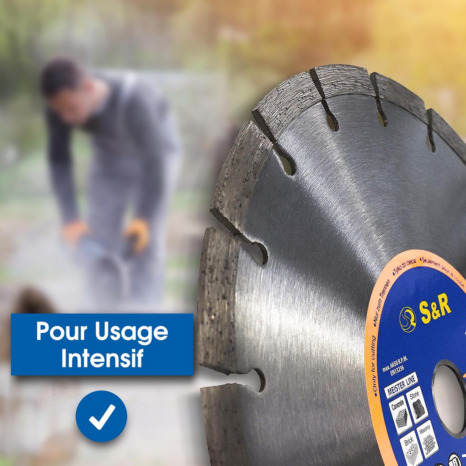 Detalle 2 de S&R Disque diamant 230 pour bĂ©ton đ