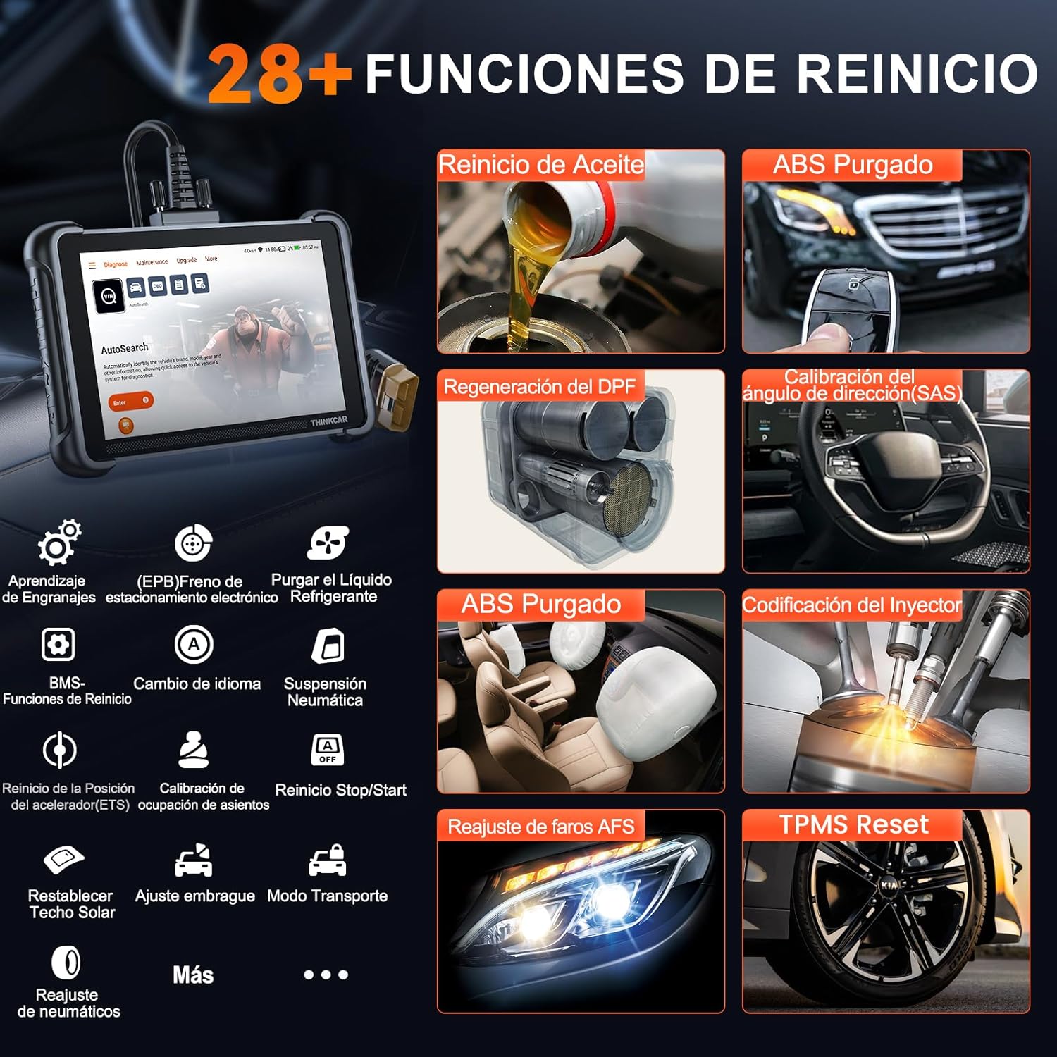 Thumbnail 2 de ThinkScan 672 OBD2 Diagnóstico 28 funciones