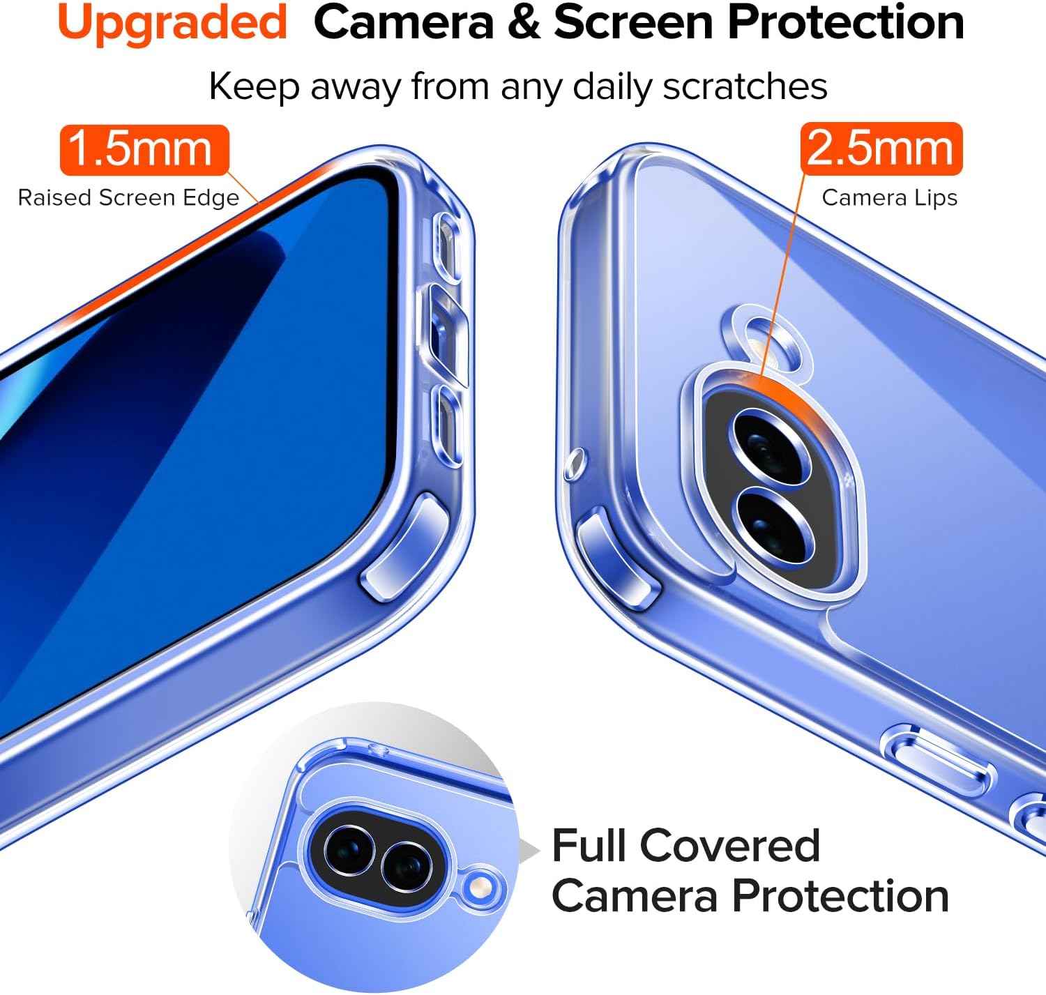 Thumbnail 4 de ivoler Google Pixel 10a Phone Case with 2 Pieces Tempered Glass – Military-Grade Protection, Clear