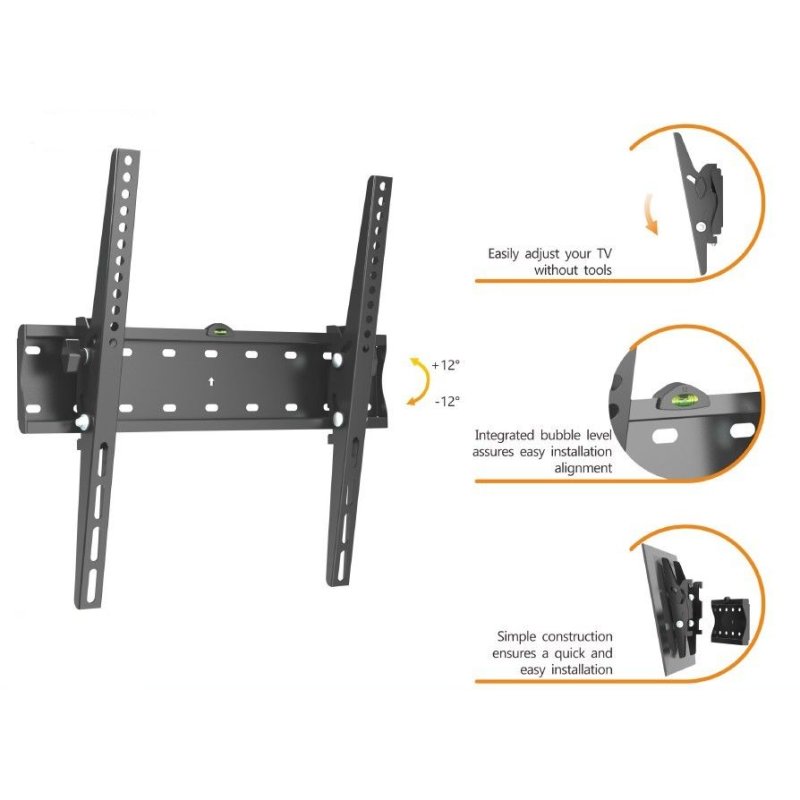 Thumbnail 1 de Equip 650332: Soporte de Pared para TV 37"-70" inclinable, VESA 600x400, 40 kg