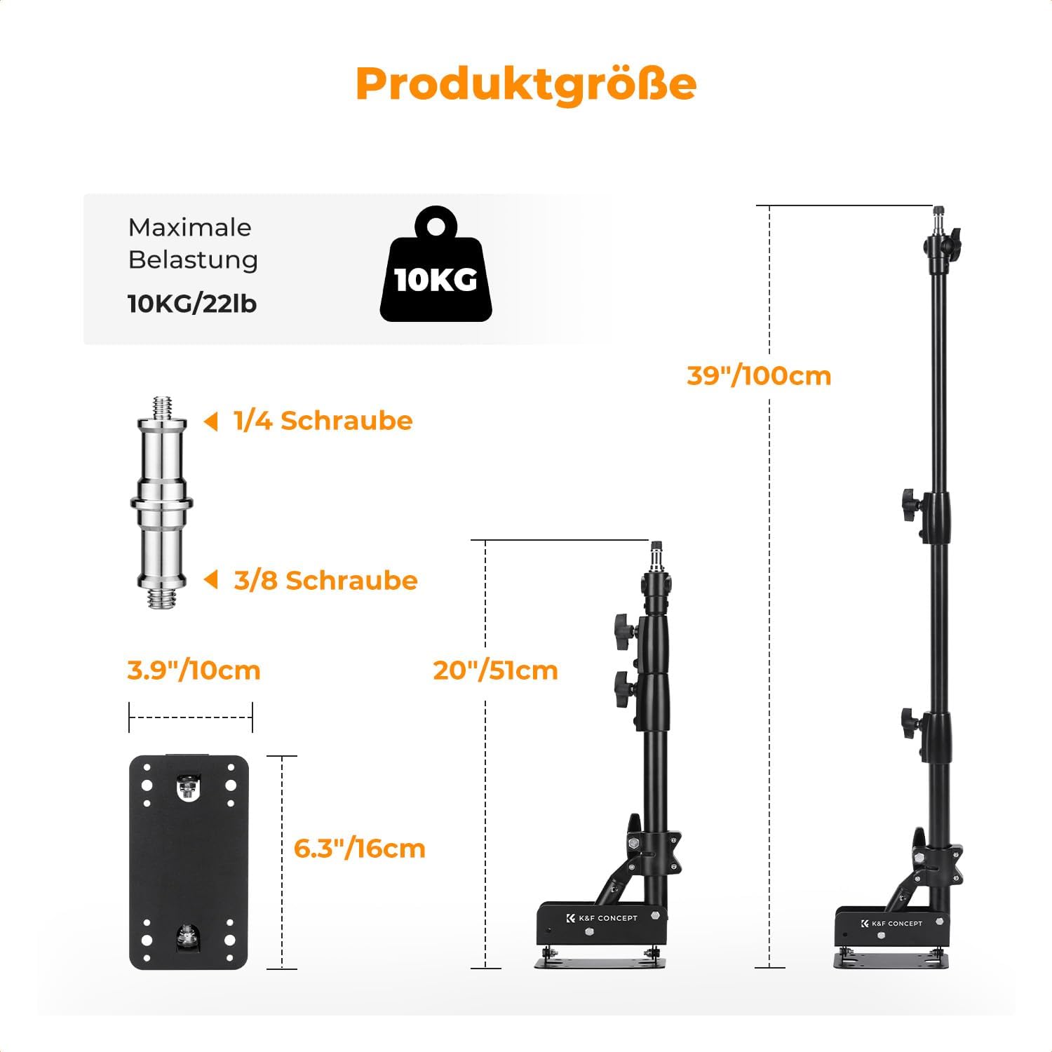 Detalle 2 de K&F CONCEPT Boom Arm 51–100 cm
