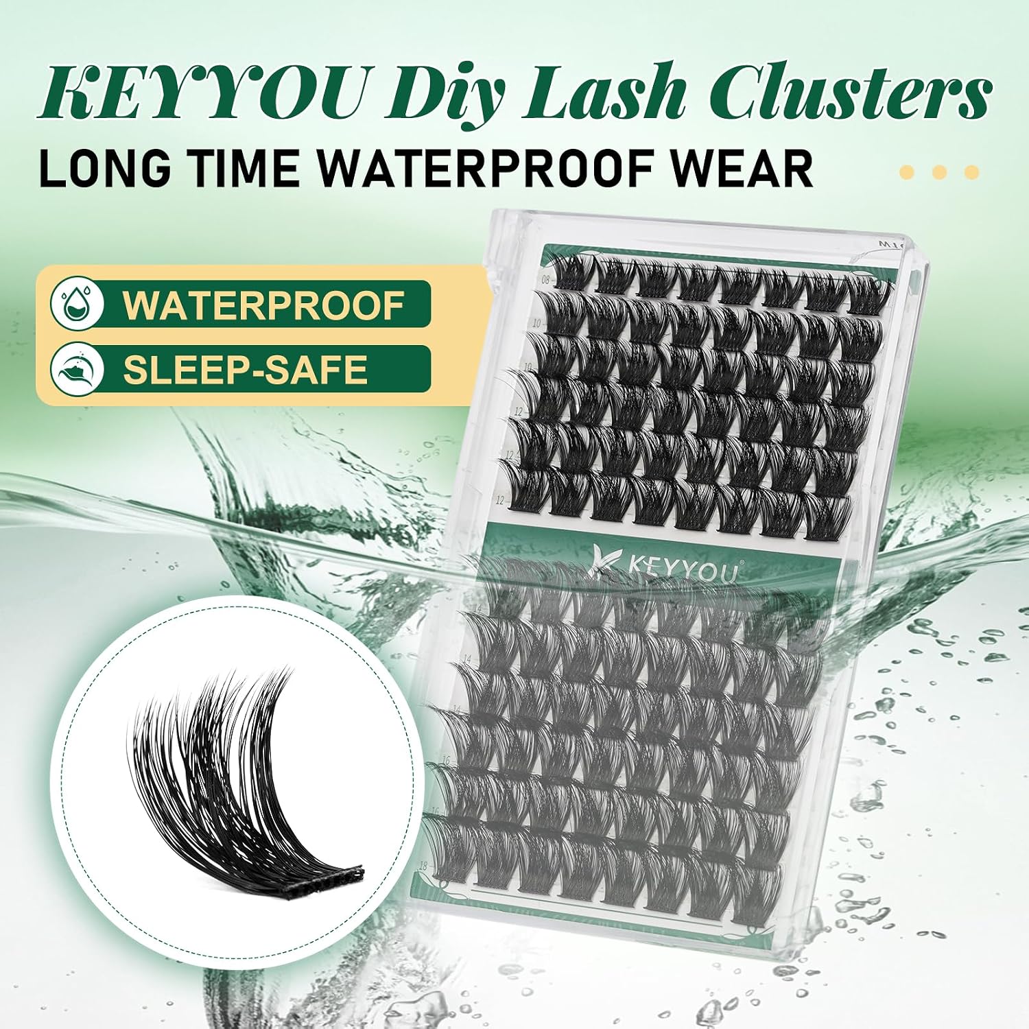 Detalle 2 de KEYYOU Lash Clusters 96pcs Y02 D Curl