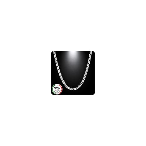Detalle de QUADRI 925 Silver Cuban Link Necklace for Men – 20" (51 cm)