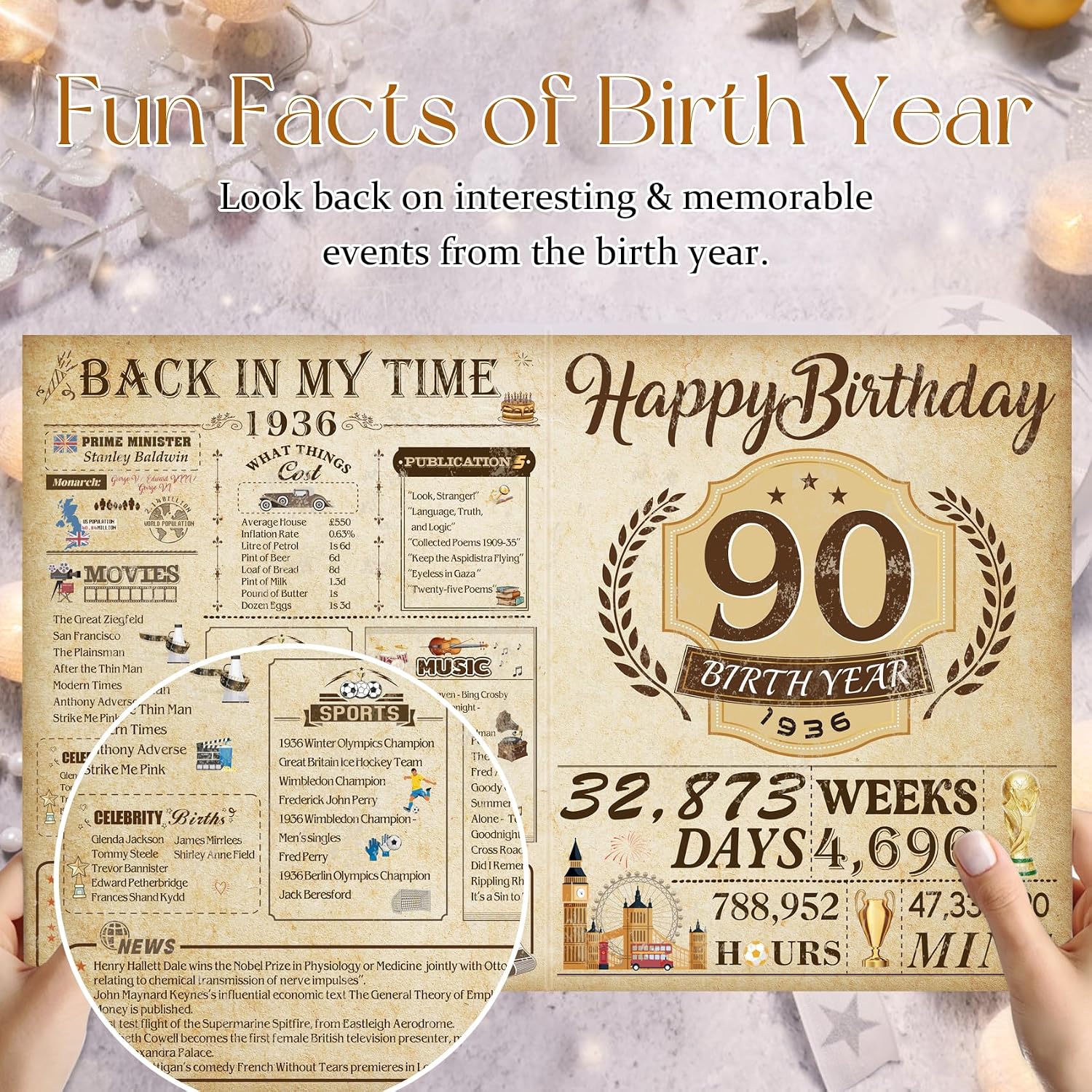 Detalle de 90th Birthday Card: Funny 3D Pop Up with Envelope
