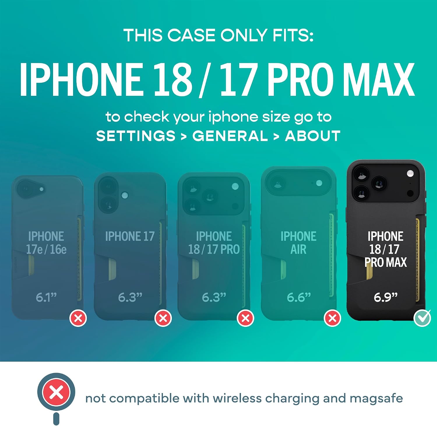 Thumbnail 4 de Smartish iPhone 17 Pro Max Wallet Case 6ft drop test