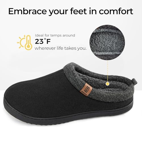 Thumbnail 5 de MERRIMAC Men's Slip-on Slippers: Indoor Comfort with Memory Foam & TPR Sole