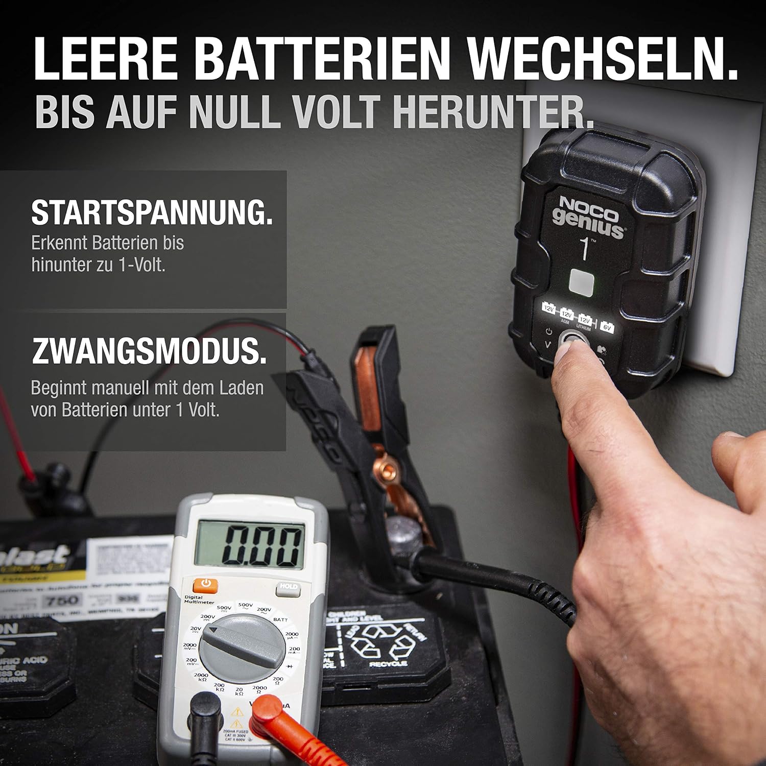Detalle de NOCO GENIUS1 Batterieladegerät 1A