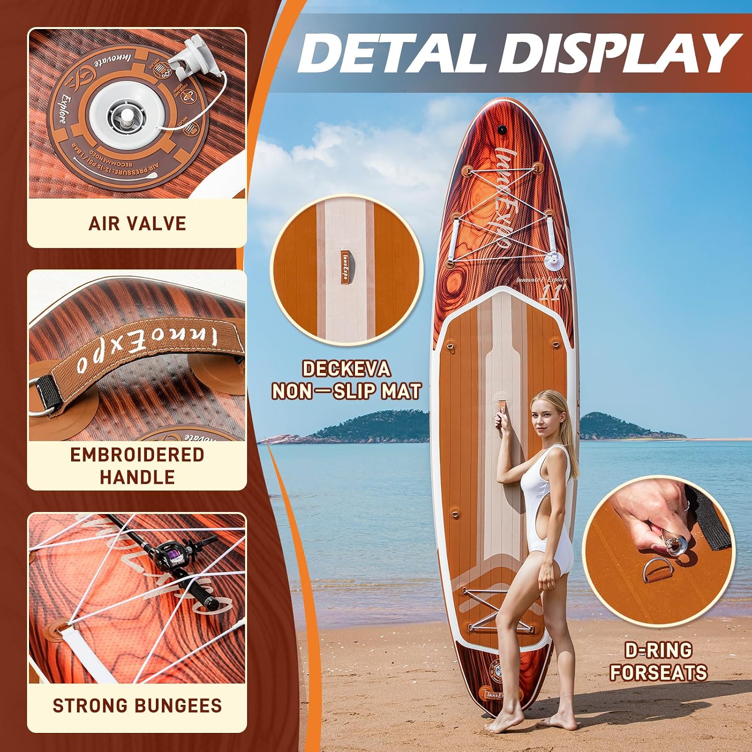 Thumbnail 5 de InnoExpo 11' Inflatable Stand Up Paddle Board with Premium Accessories