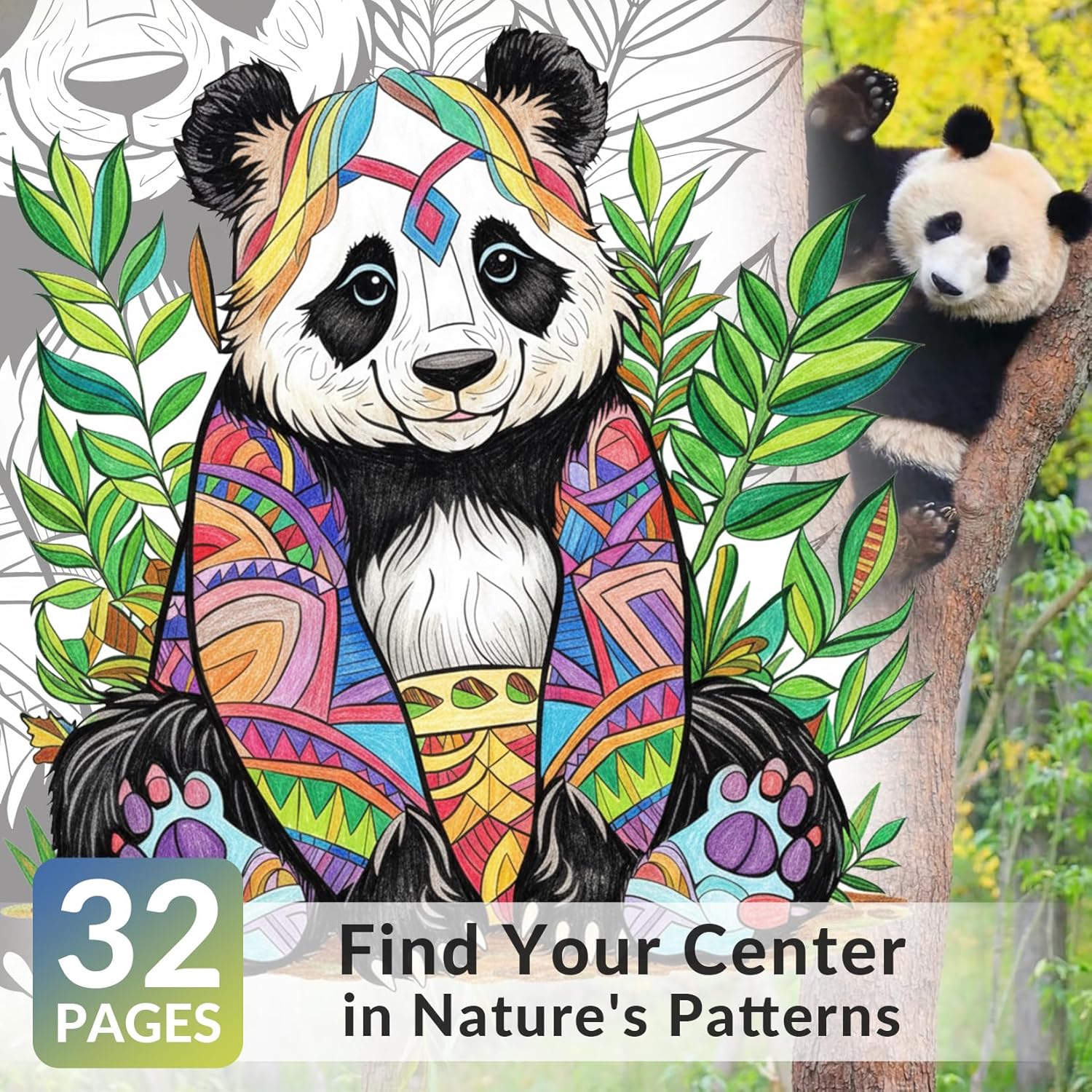 Thumbnail 4 de FUN LAVIE Mandala-Malbuch Tiere für Erwachsene mit Spiralbindung (32 Designs, 25 x 23 cm)