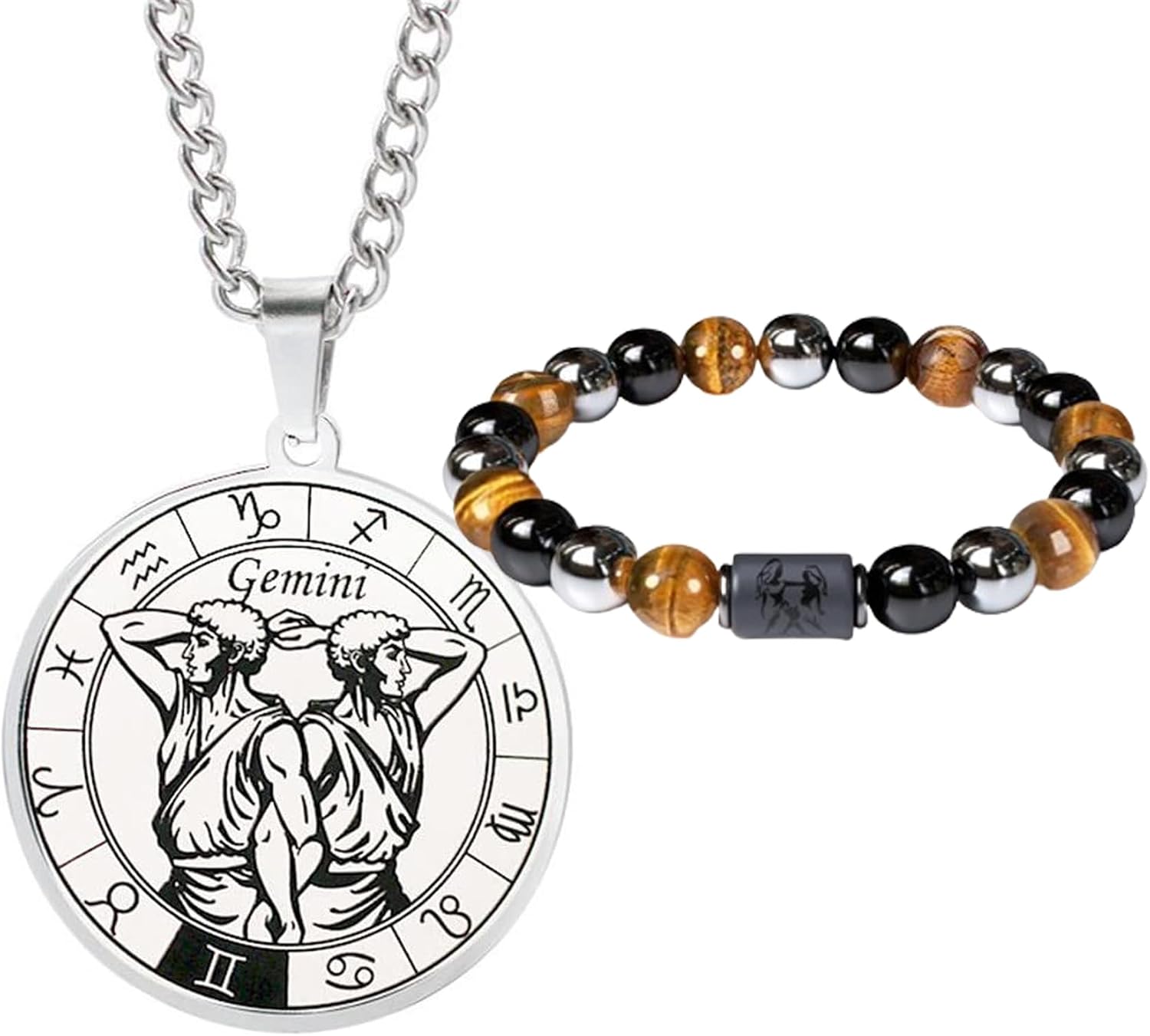 Detalle de Caimeytie Sternzeichen Halskette und Armband Set 60cm