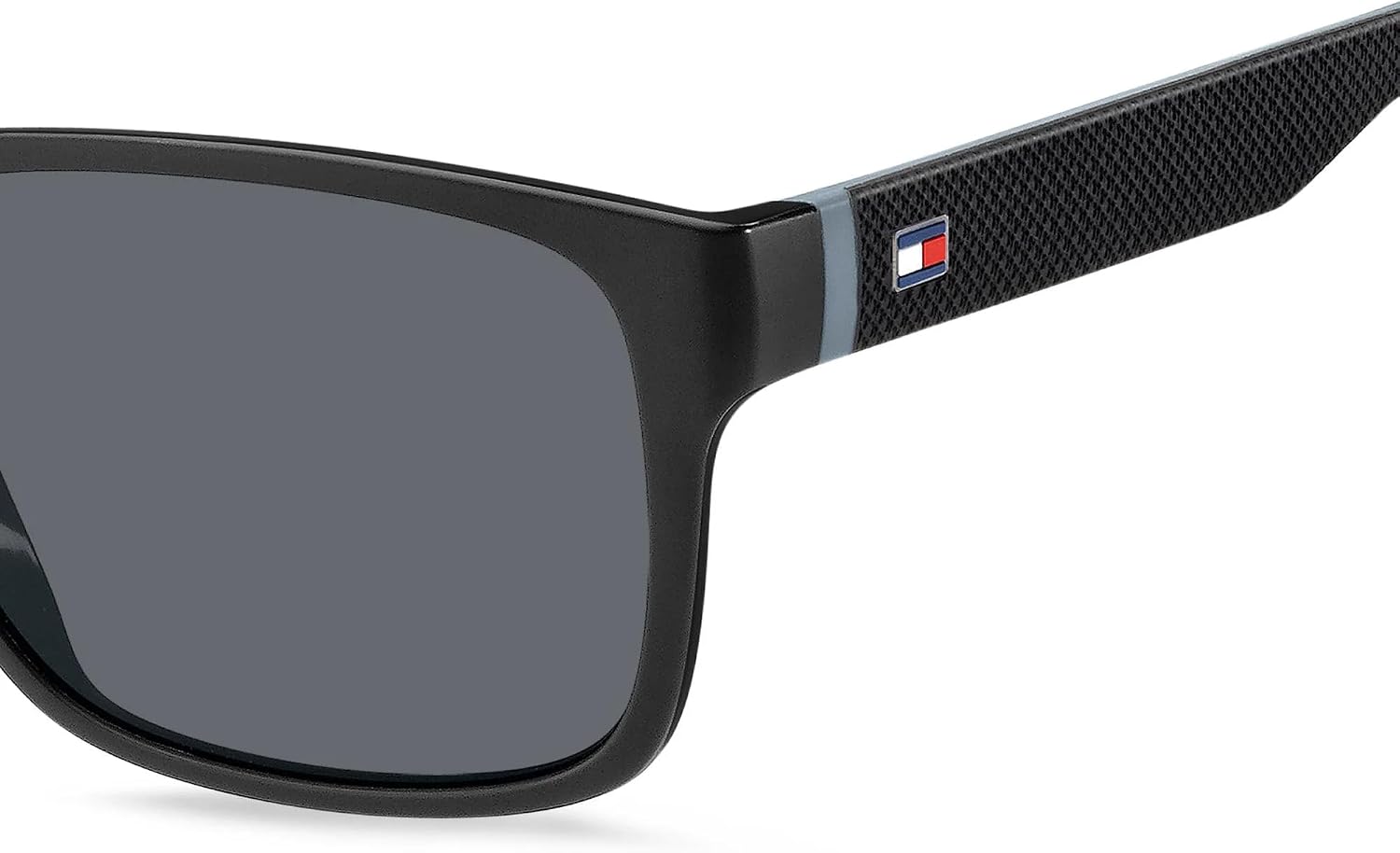Detalle de Tommy Hilfiger TH 1718/S Sunglasses Uomo – pacco da 1, modello 56 mm, colore 08A/IR BLACK GREY