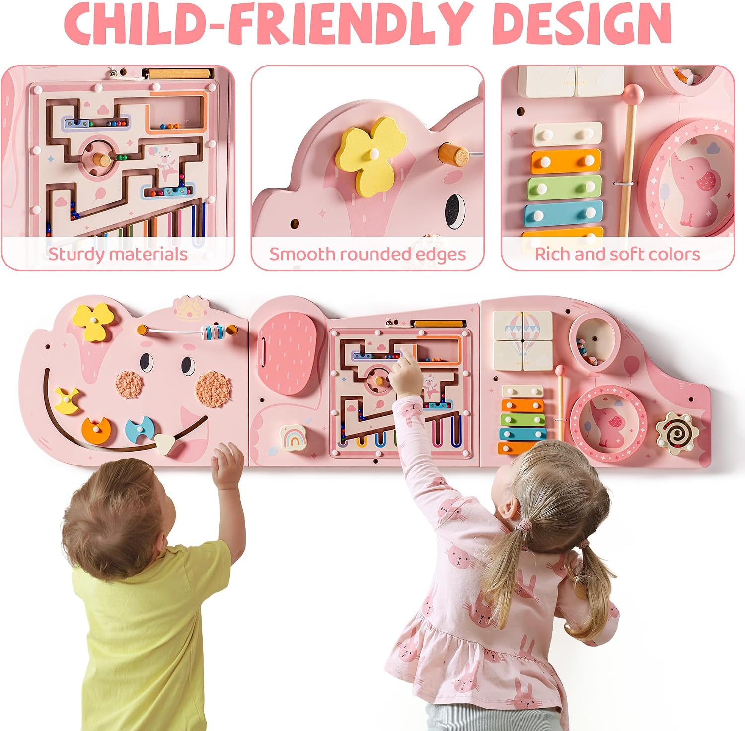 Thumbnail 4 de ROBUD Elephant Montessori Busy Board 12-in-1