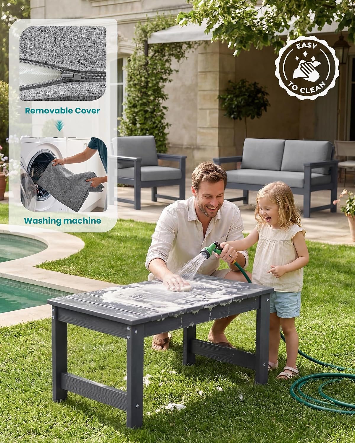 Thumbnail 6 de SERWALL Outdoor Conversation Sofa Set, HDPE