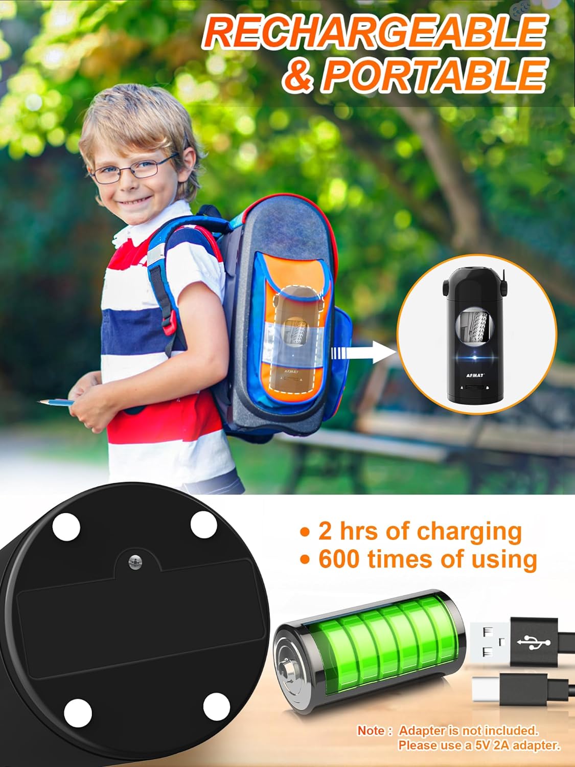 Detalle de AFMAT PSX5 Fully Automatic Electric Pencil Sharpener