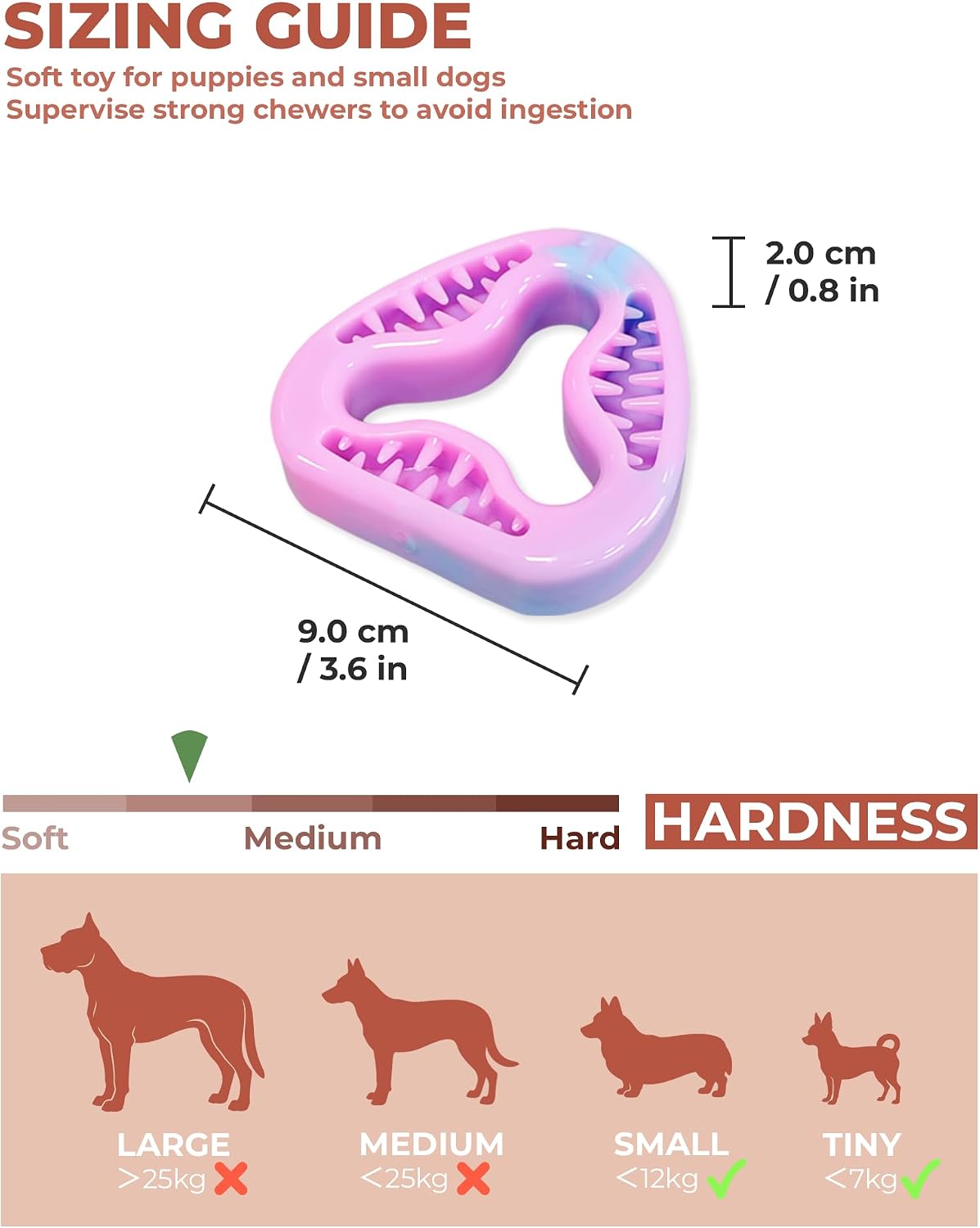 Thumbnail 1 de ETIALURE Pink Puppy Teething Toys: Chew Toy & Slow Feeder for Small Dogs