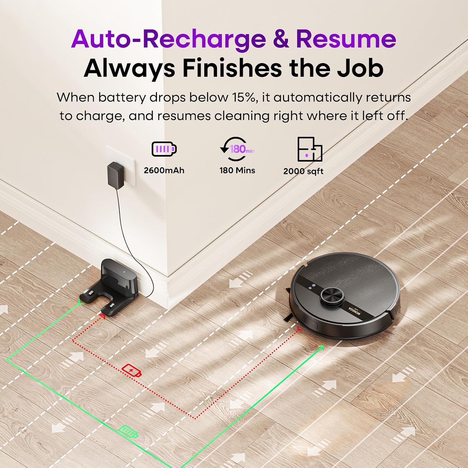 Thumbnail 6 de MONSGA MS1 Robot Vacuum Cleaner 7000Pa