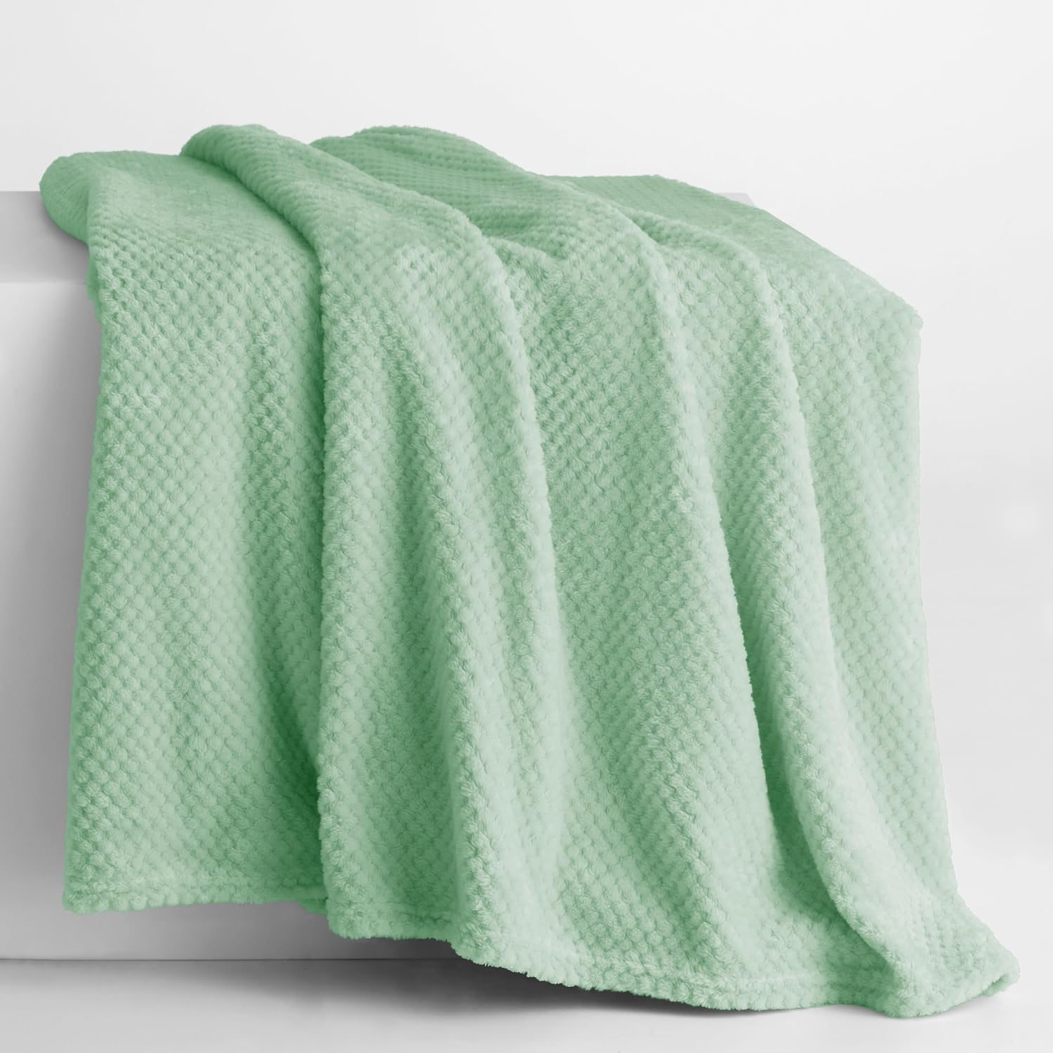 Detalle de DecoKing Couverture Polaire 170 x 210 cm – Douceur et polyvalence pour canapé et lit