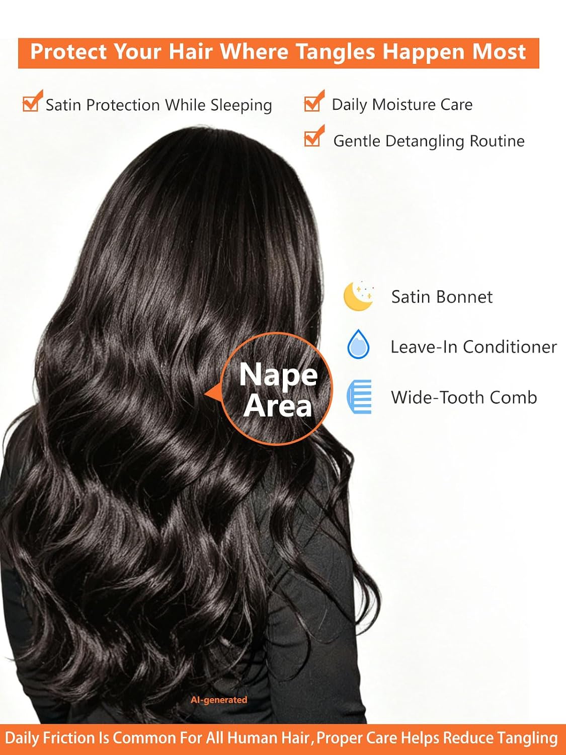 Detalle de MLIP Raw Indian Human Hair Body Wave 3 Bundles