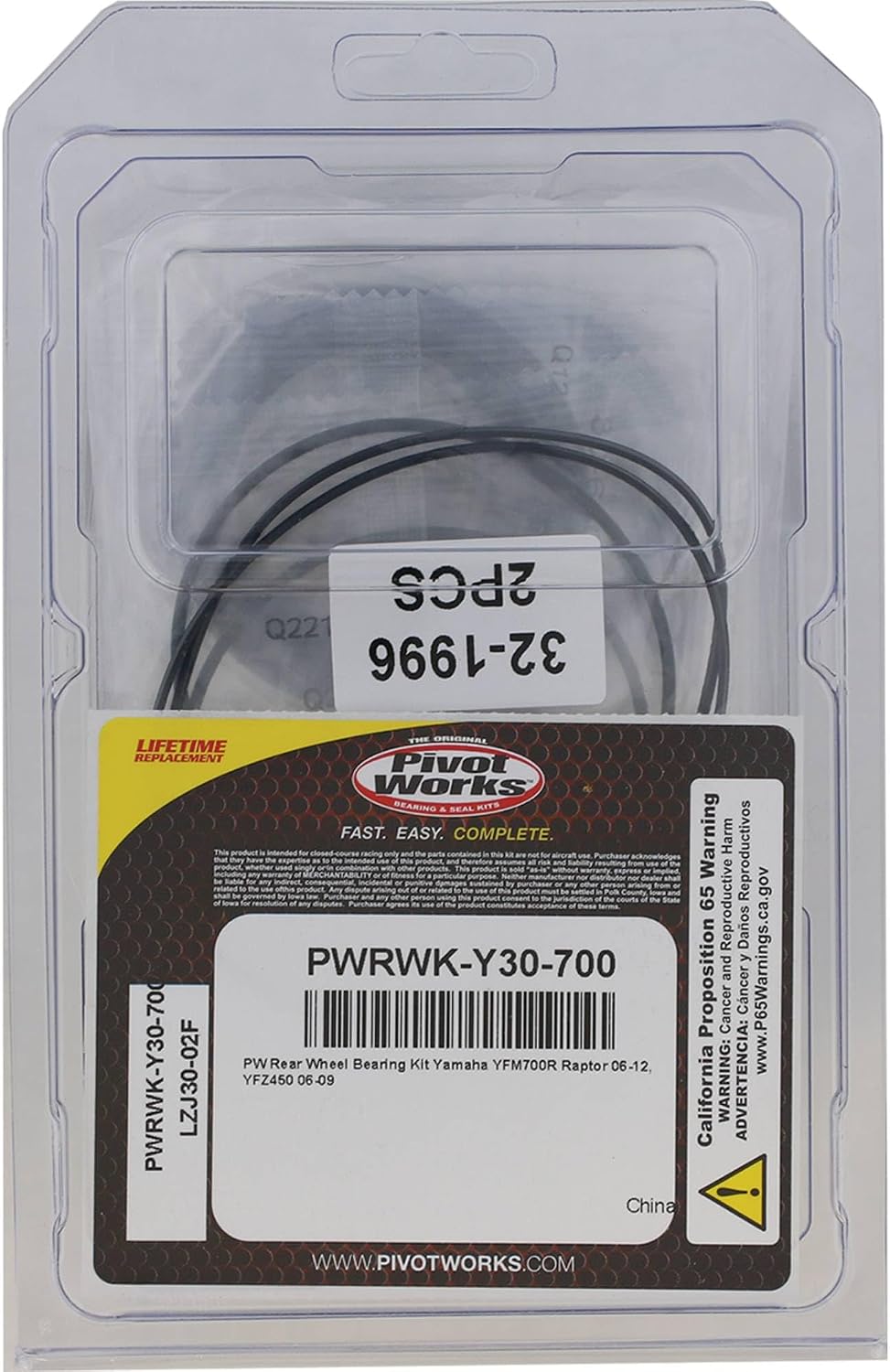 Detalle 2 de Pivot Works PWRWK-Y30-700 Rear Bearing Kit 1.05lb ⚙