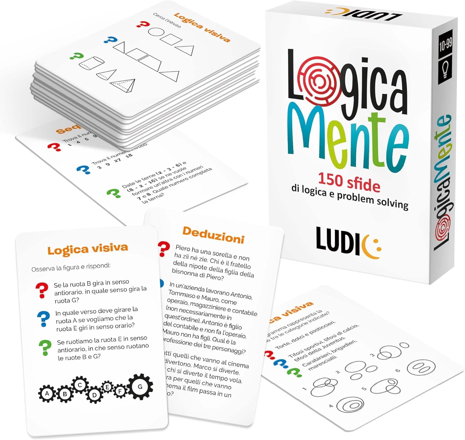 Thumbnail 4 de Ludic - Logicamente: 150 Sfide di Logica e Problem Solving, gioco di carte per tutta la famiglia