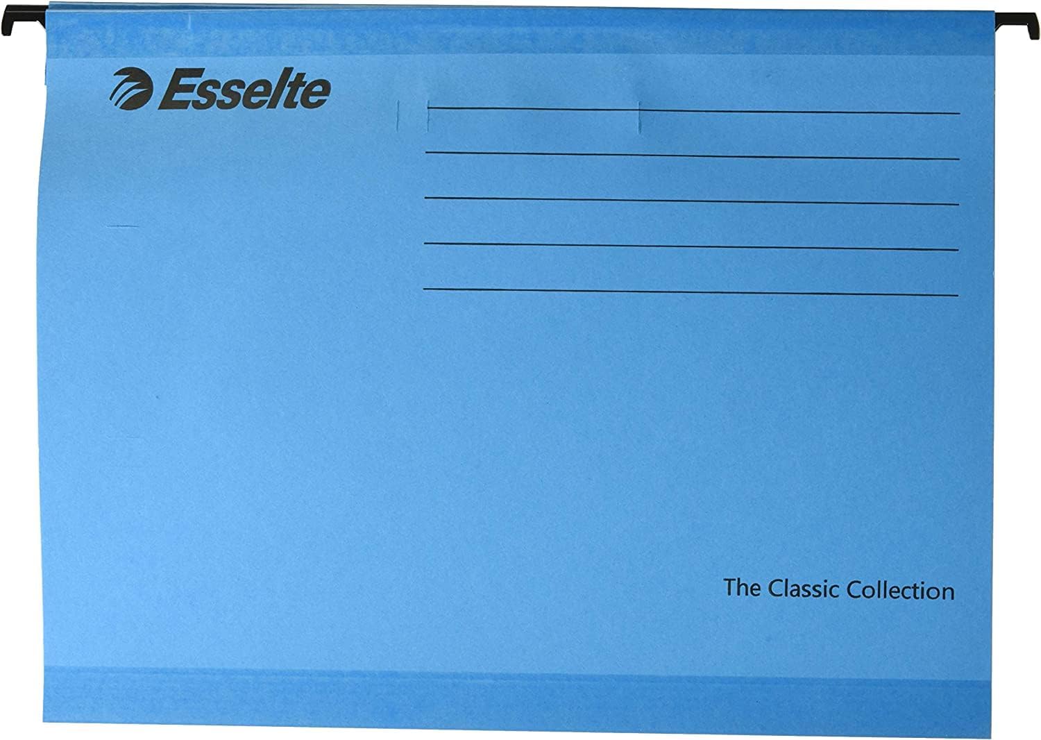 Detalle de Esselte The Classic Collection: Cartelle sospese rinforzate A4, 25 pezzi, blu, 90311