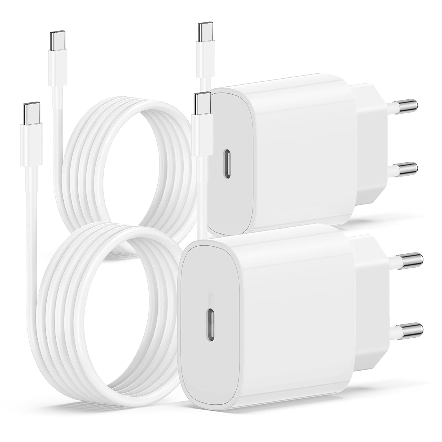 Detalle de 2Pack USB C Ladegerät 20W für iPhone iPad