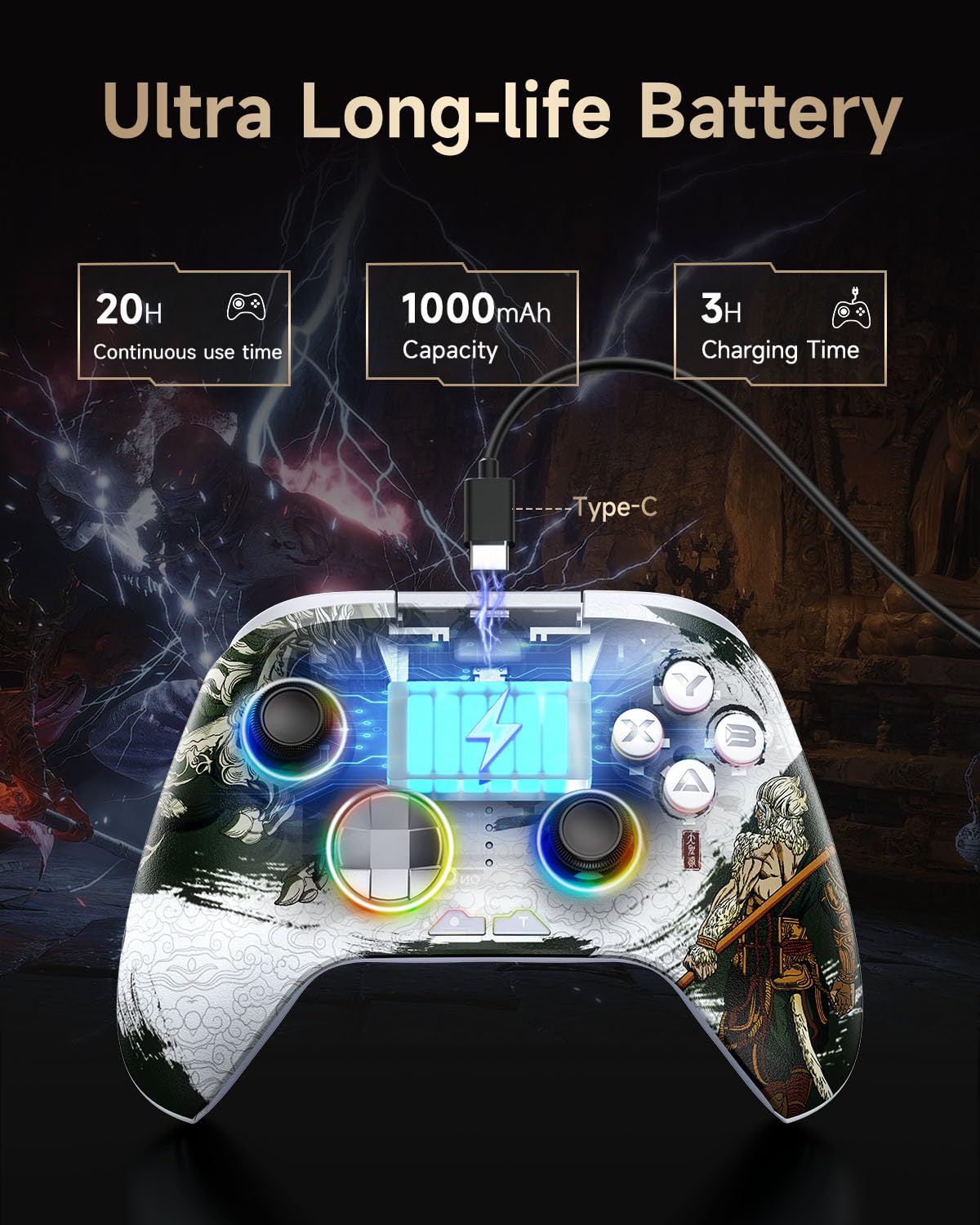 Thumbnail 5 de EasySMX X15 Wireless Gaming Controller mit 7 RGB