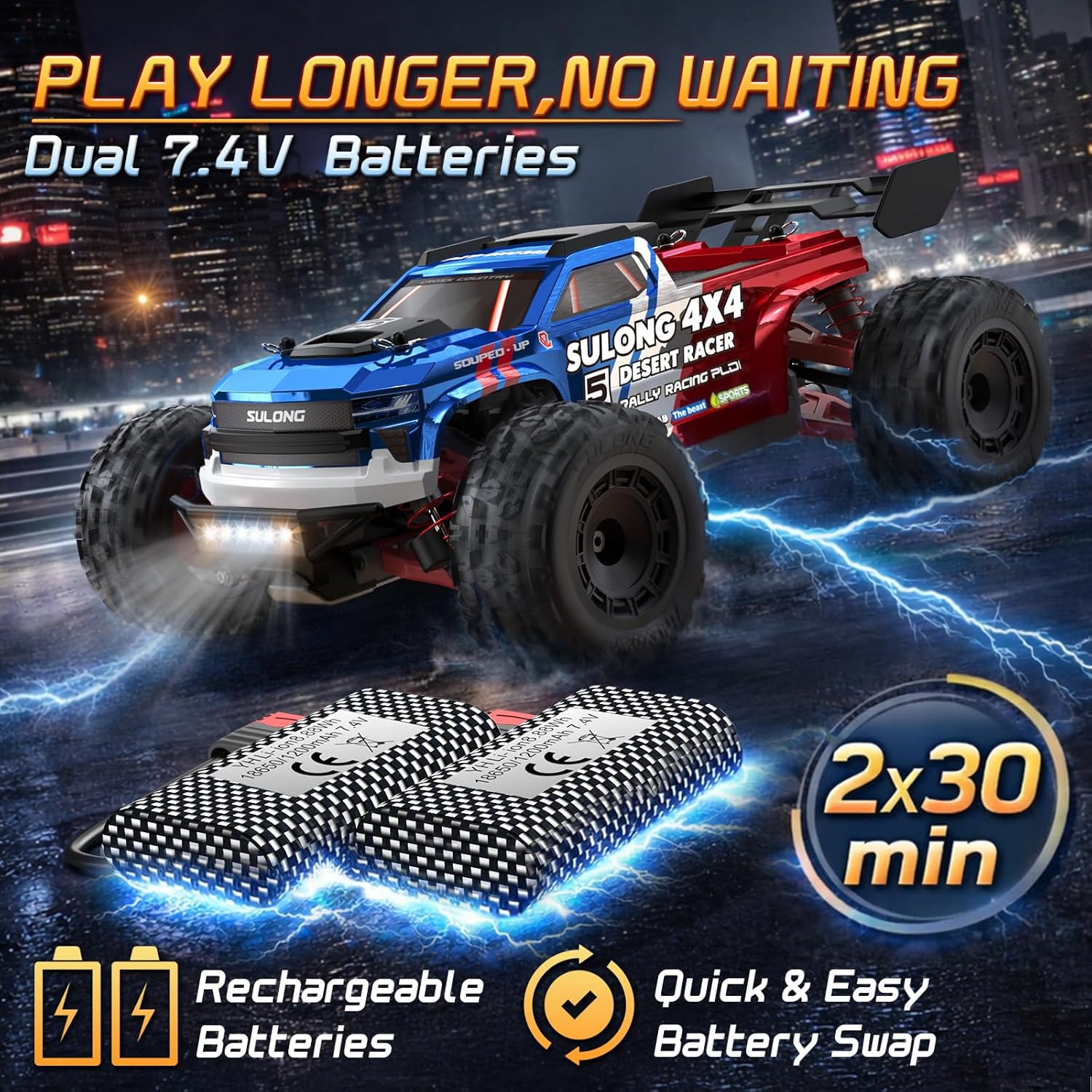 Detalle 1 de Scientoy 1/16 RC Car 45 KPH 4WD Offroad