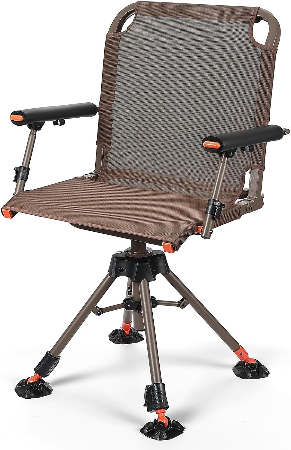 Detalle de KEMIMOTO B1702-00401BR Hunting Blind Chair, 360° Swivel, Adjustable Height