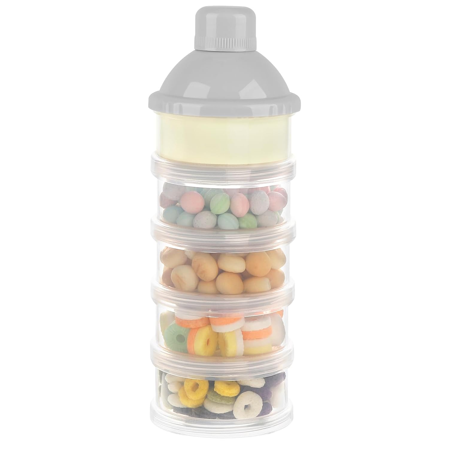 Detalle 2 de Accmor On The Go Formula Dispenser, 5 Stackable Compartments, BPA-Free PP