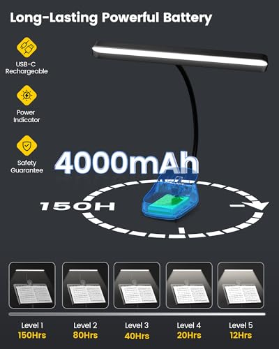 Thumbnail 3 de Glocusent 81 LED Superhell Notenpultleuchte – Augenfreundliche Klavierlampe mit USB-C