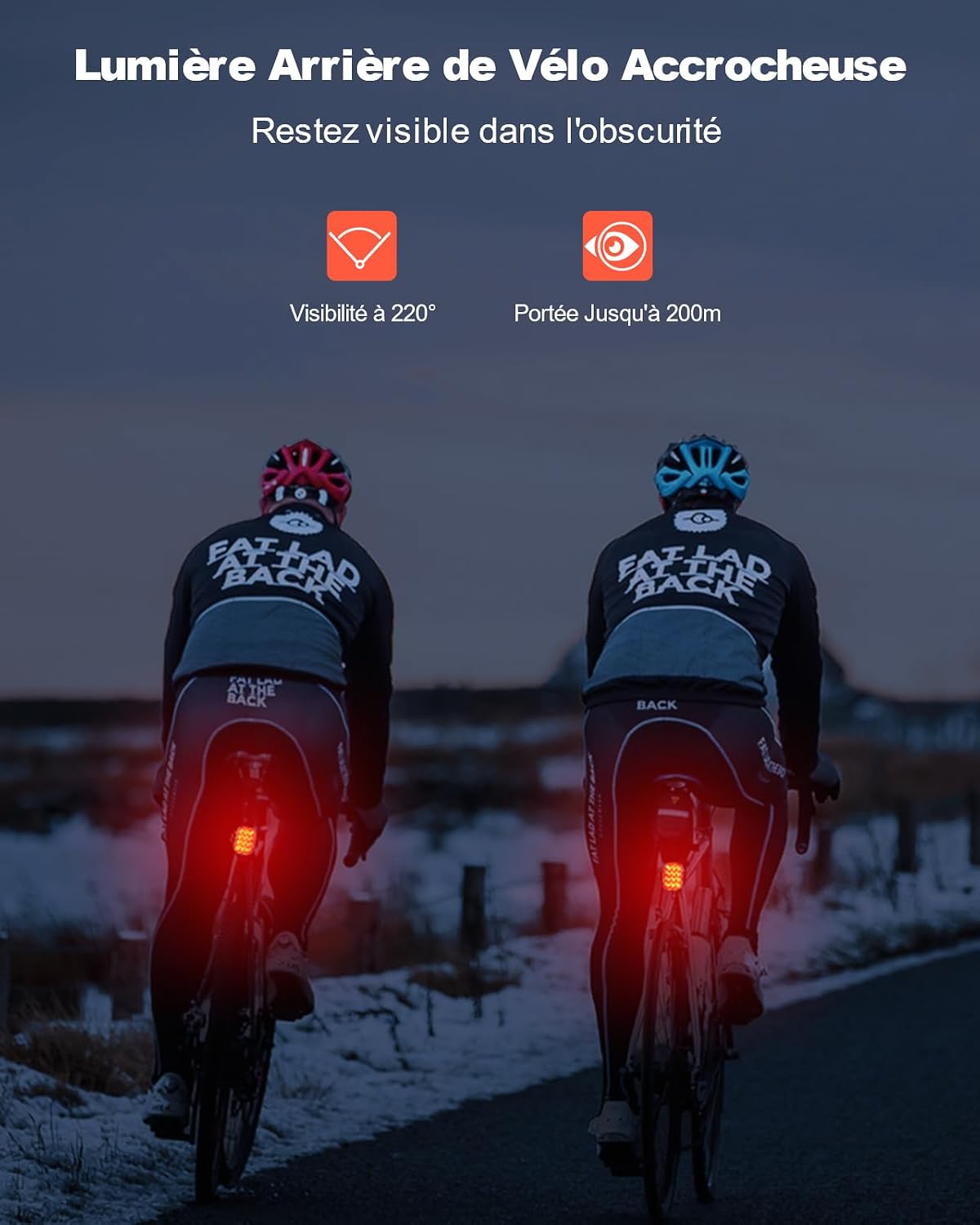 Thumbnail 1 de ISEYOU Feu Arrière de Vélo [2 Pièces] – USB-C Rechargeable, IP65, 6 Modes