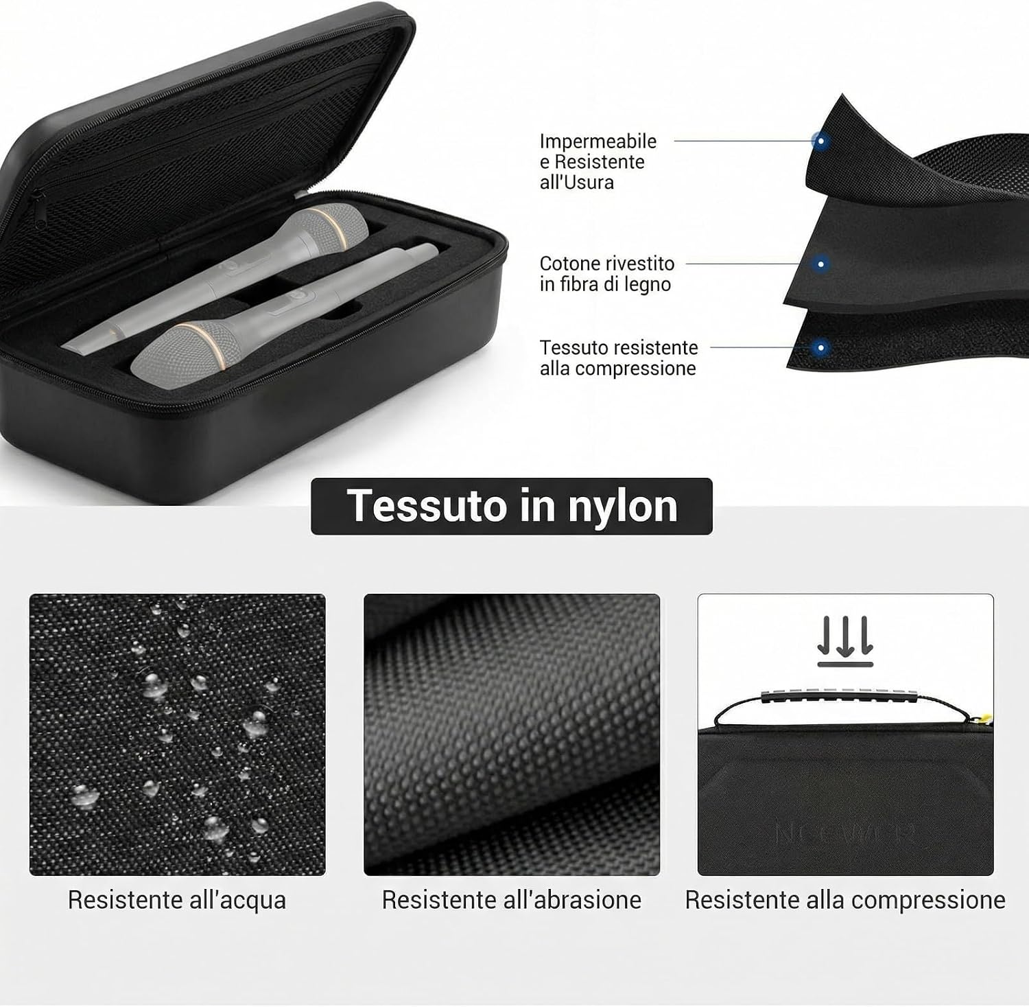 Thumbnail 6 de NEEWER Custodia rigida per microfono wireless PD033 per doppio sistema (JBL PartyBox)