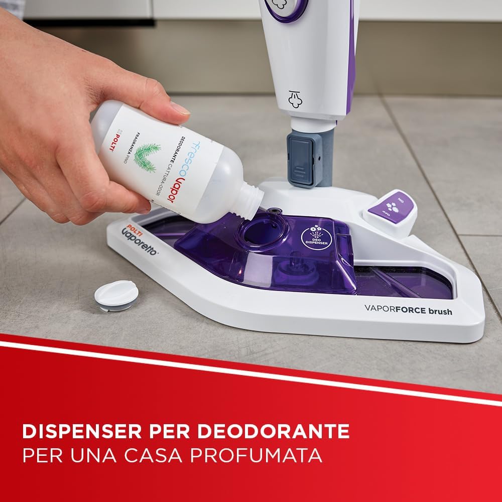 Detalle de Polti Vaporetto SV440 Double: scopa a vapore 2 in 1, potenza 1500 W con 11 accessori