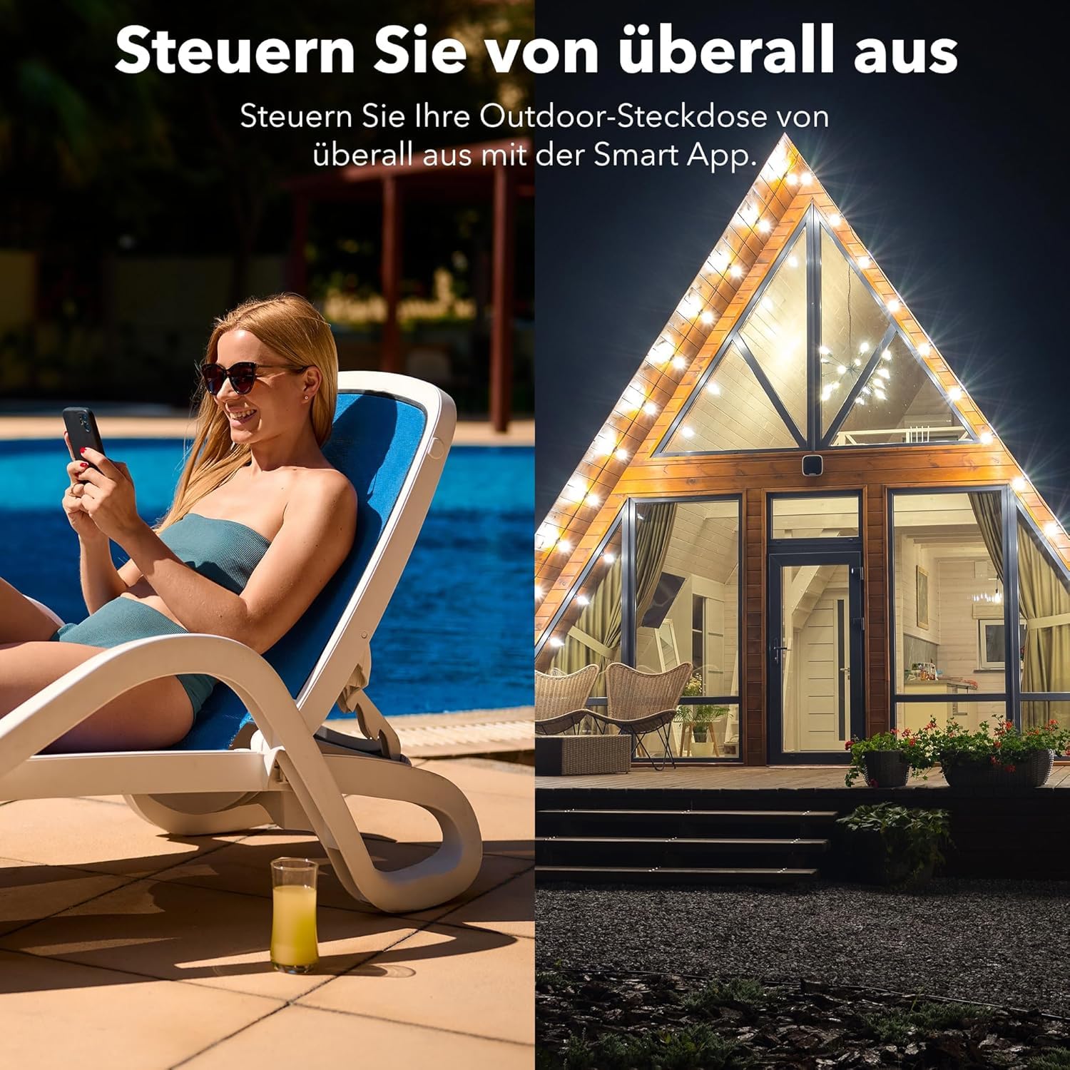 Thumbnail 2 de HBN 4er WLAN-Steckdose Outdoor 16A – IP44, App-Steuerung, Sprachsteuerung