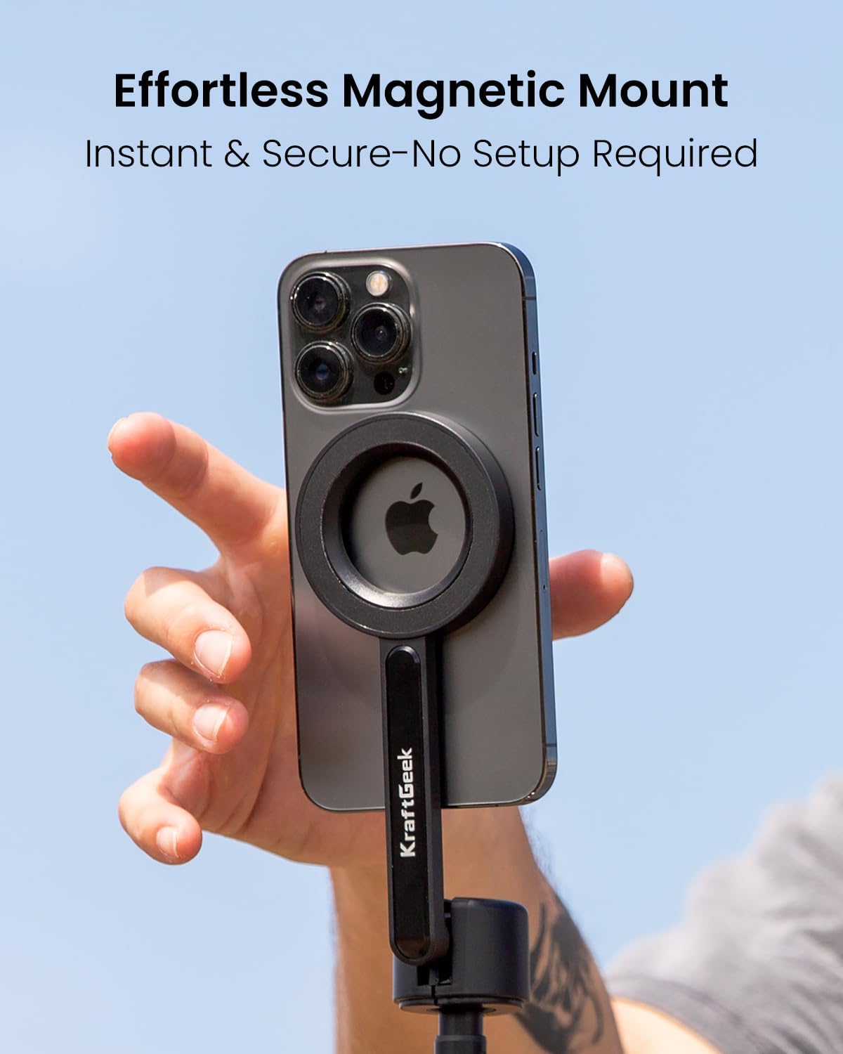 Thumbnail 1 de KraftGeek Magnetic Phone Tripod Stand with MagSafe Compatibility