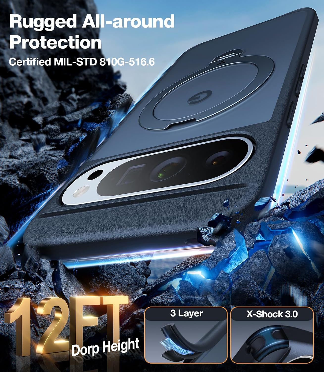Detalle 2 de TORRAS 360 Spin Magnetic Stand for Google Pixel 9 Pro XL case