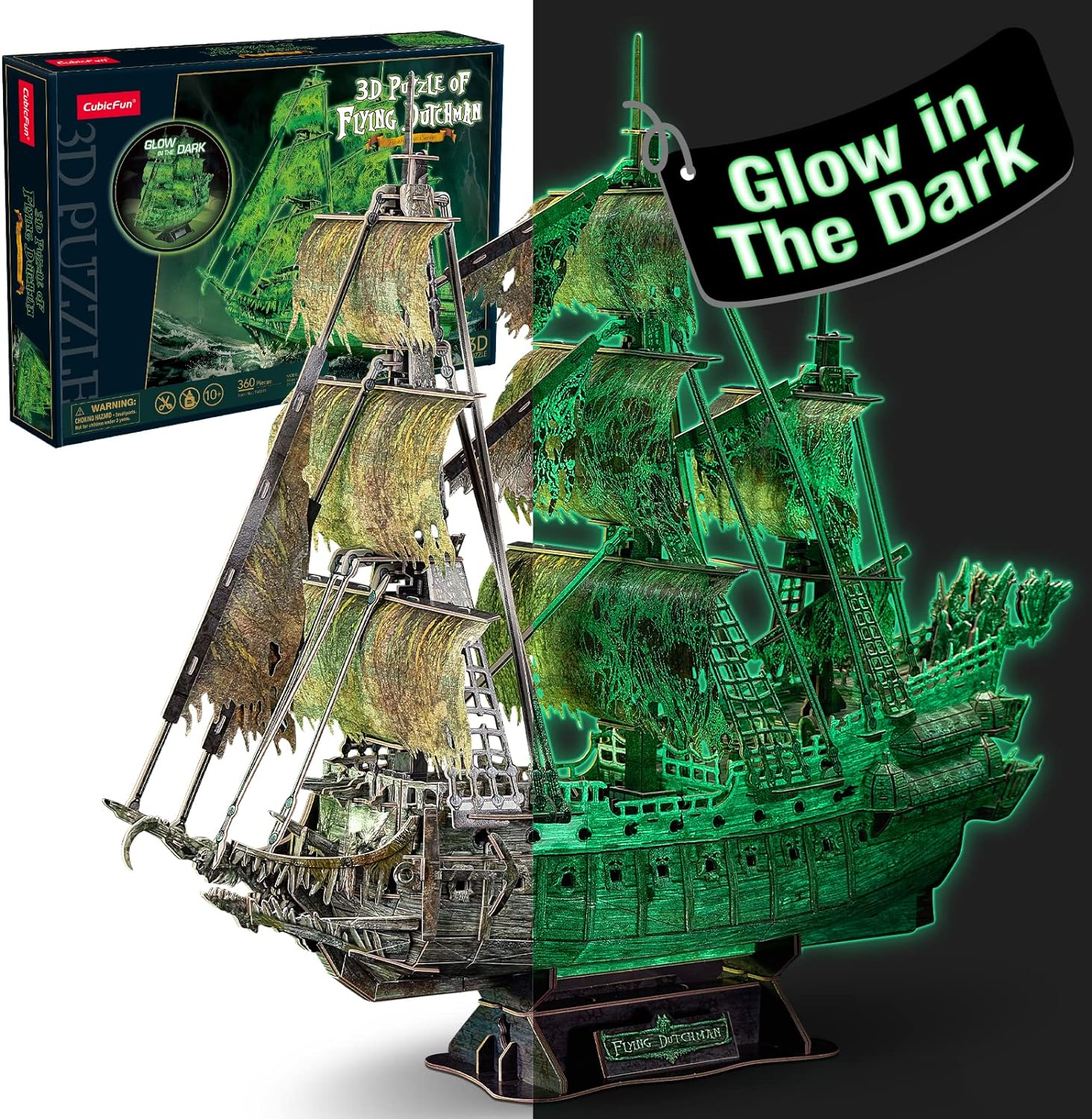 Thumbnail 6 de CubicFun 3D Puzzle Model Ship (San Felipe) Boat Construction Kit – 248-Piece Papercraft Display Model