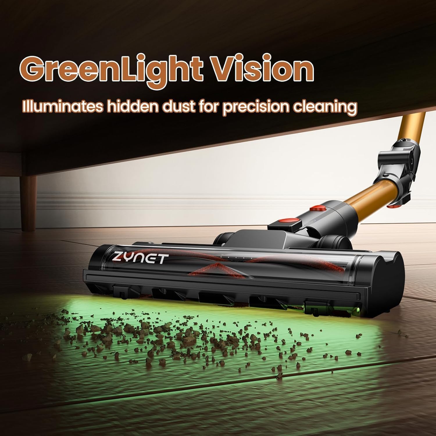 Thumbnail 4 de Zynet S9 Aspirateur balai sans fil 45kPa/500W, jusqu’à 45 min, station murale 2-en-1