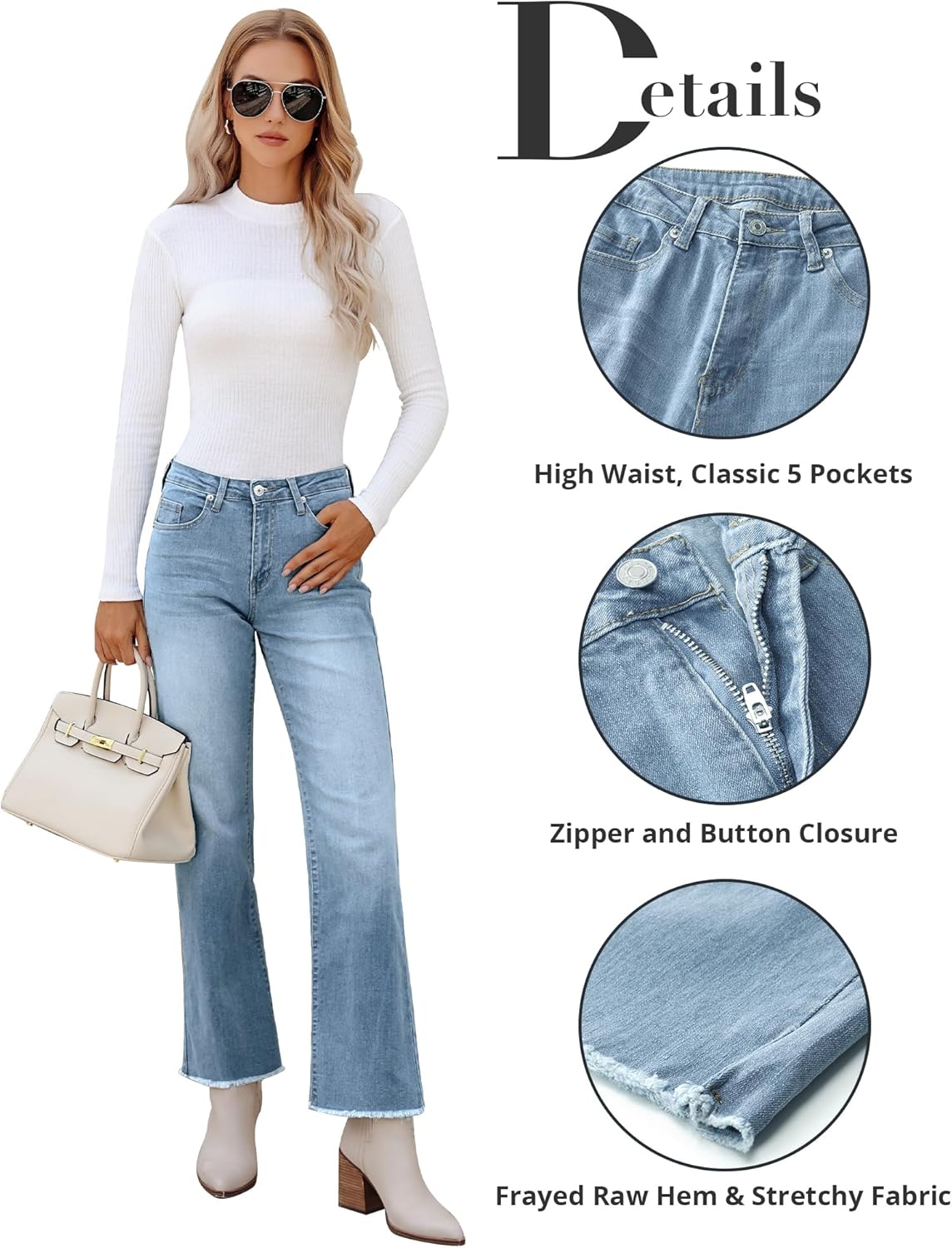 Thumbnail 5 de GRAPENT Straight Leg Jeans 30 inches