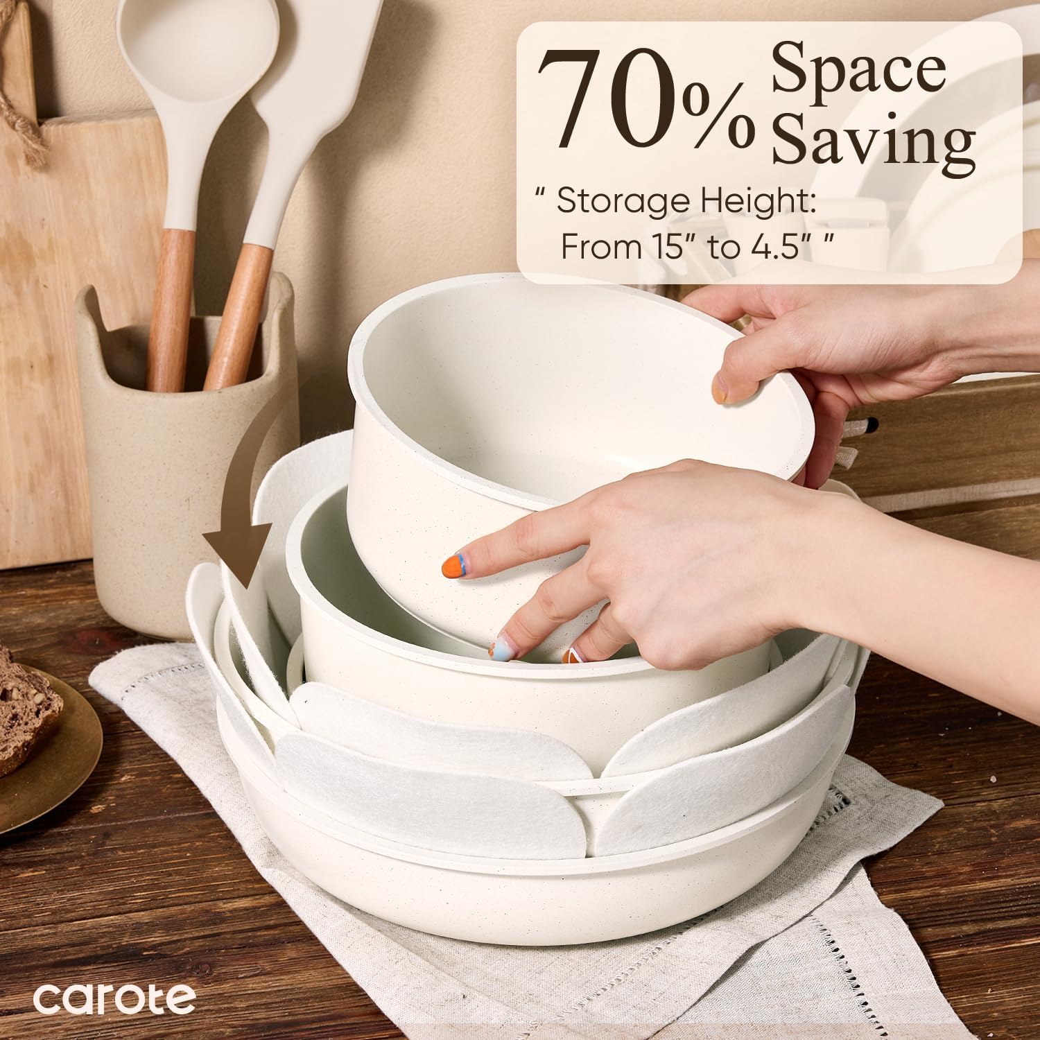 Thumbnail 4 de CAROTE 19pcs Cookware Set