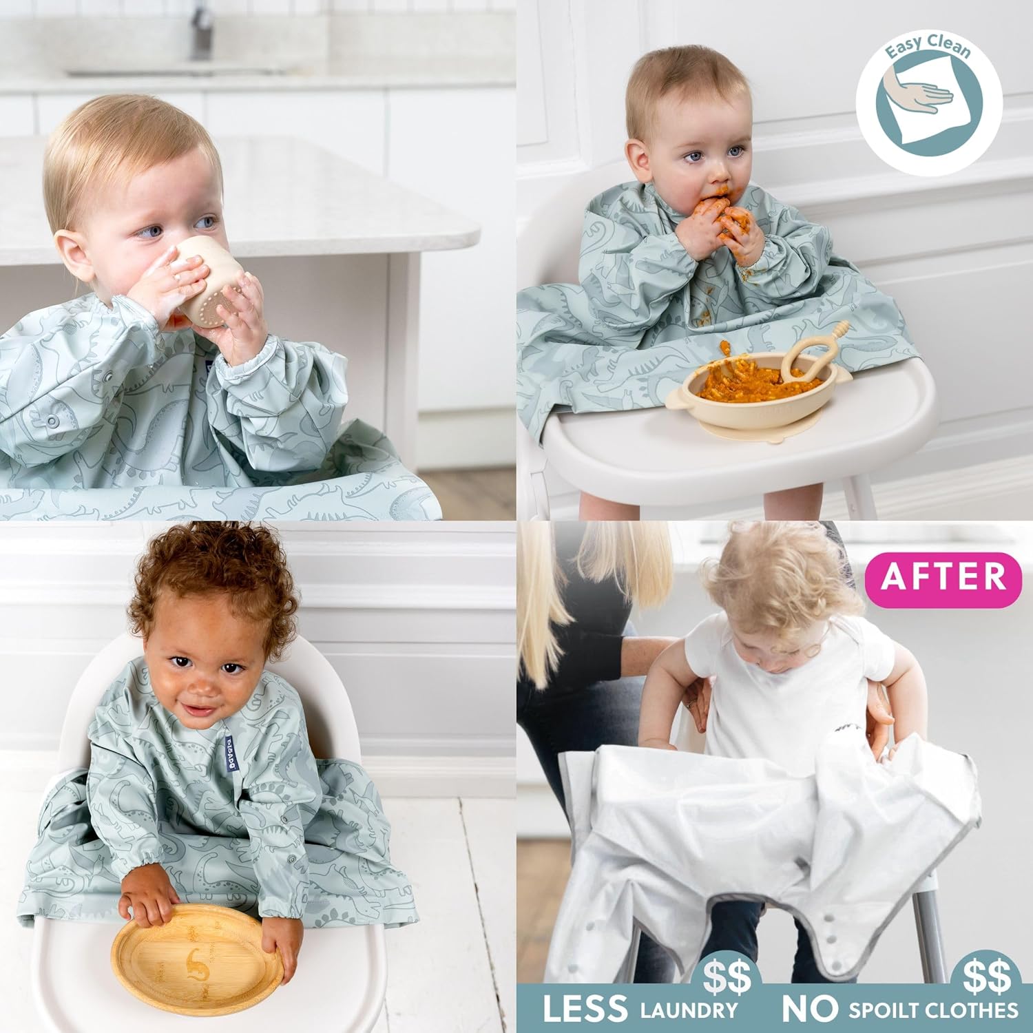Thumbnail 6 de BIBaDO Long Sleeve Baby Bibs 6-36 Months