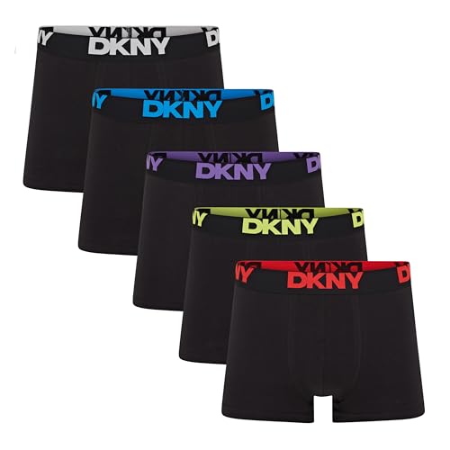 Imagen de DKNY Scottsdale Mens Boxers Shorts Multipack (Pack of 5) – Black, XL en OfertitasTOP