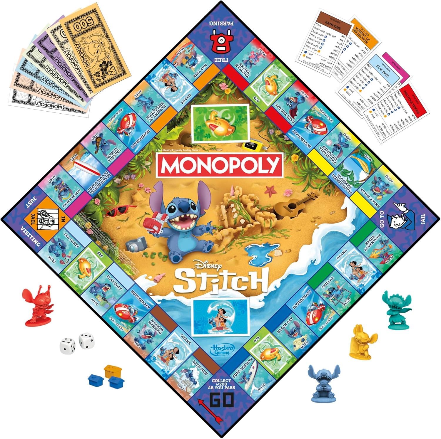 Thumbnail 3 de Monopoly: Disney Stitch Board Game – Family property-trading game for 2–6 players (Stitch-themed tokens & locations)