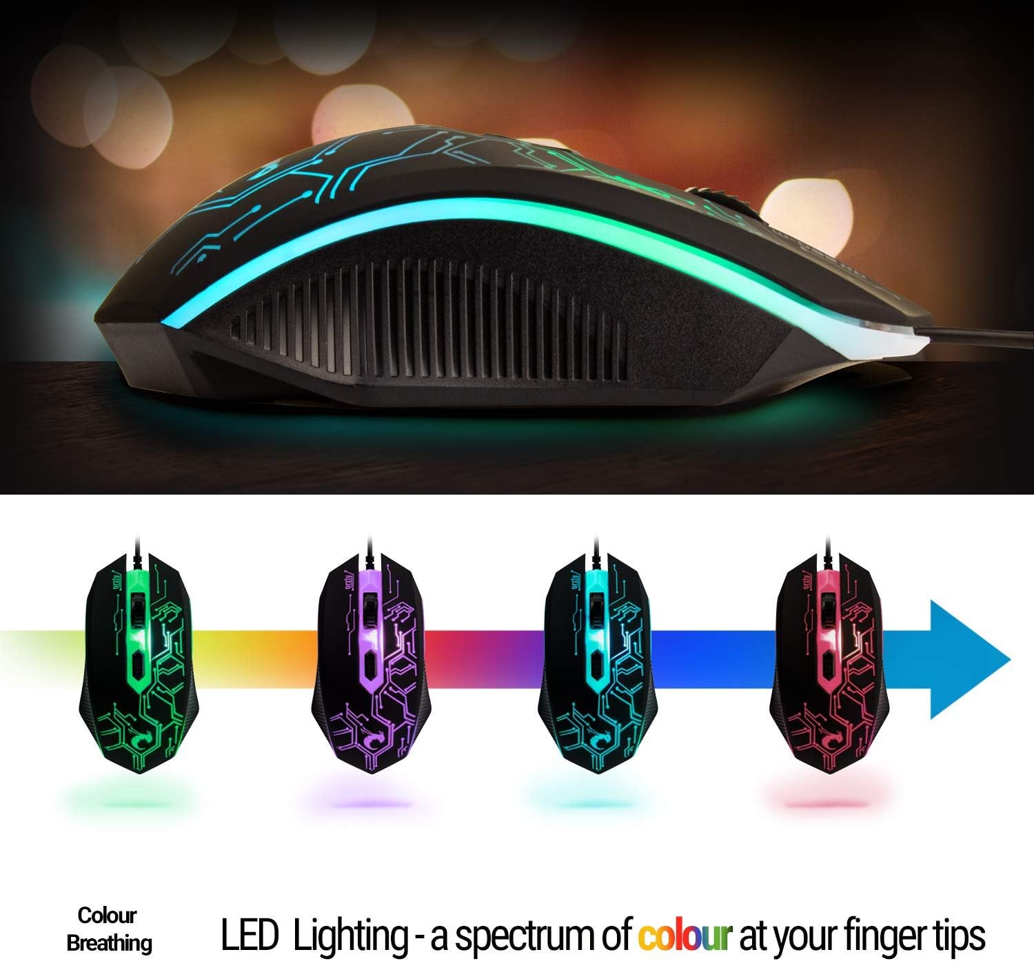 Thumbnail 5 de Hornet RX-250 4 in 1 Gaming Keyboard, Mouse, Pad & Headset