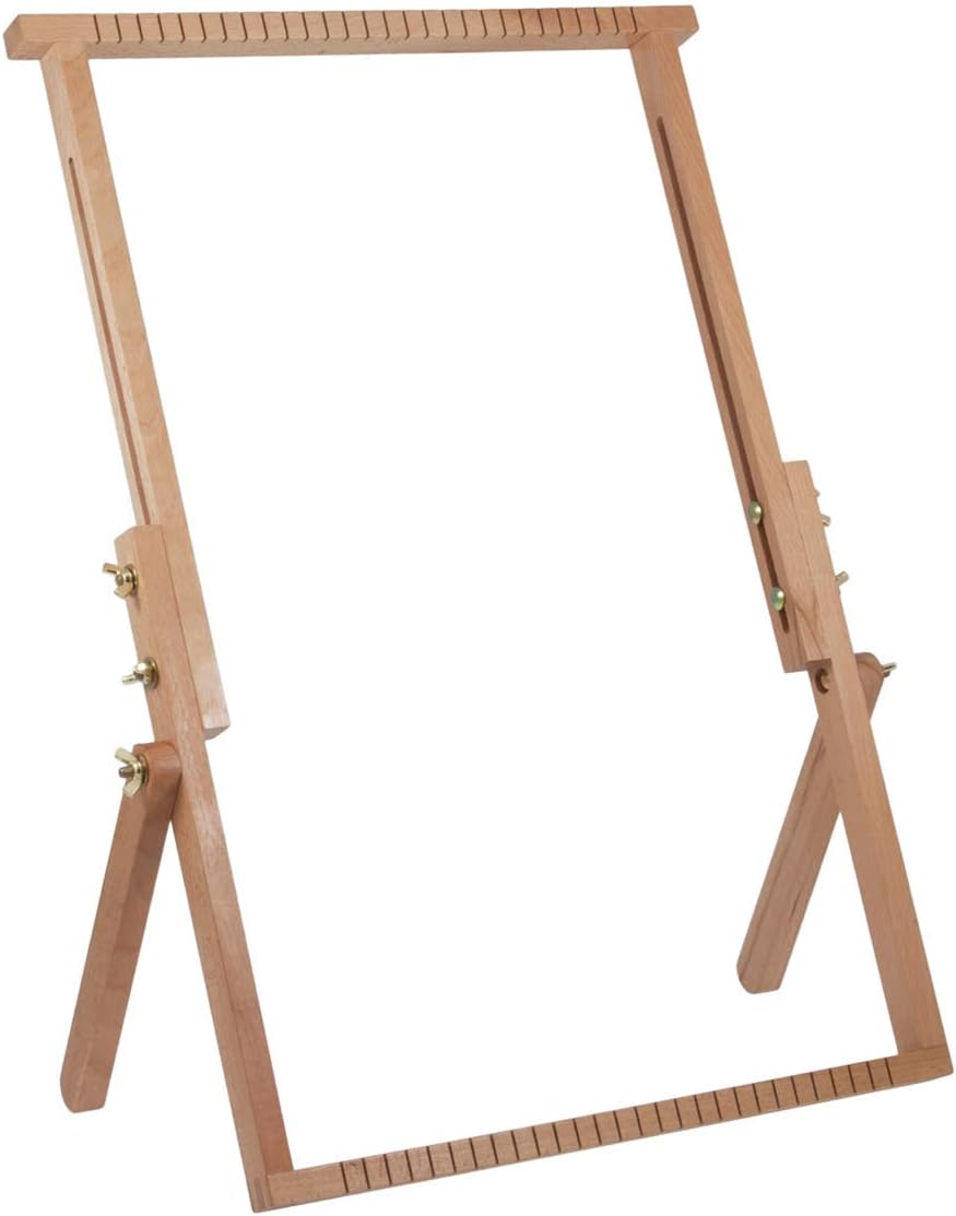 Detalle de MILWARD 2519020 – wysuwane krosno tkackie z drewna bukowego 40 × 40–61 cm