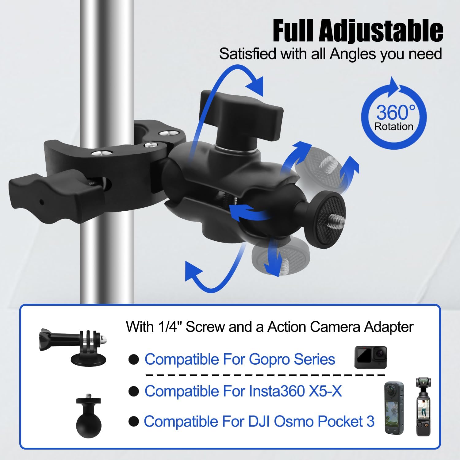 Detalle de HAFOKO Double Clamp Mount Kit 15–41mm